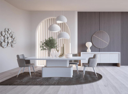 Luxus Esszimmer Set Esstisch Design Sideboard Modern Möbel Essgruppe